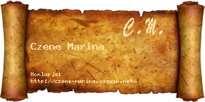 Czene Marina névjegykártya